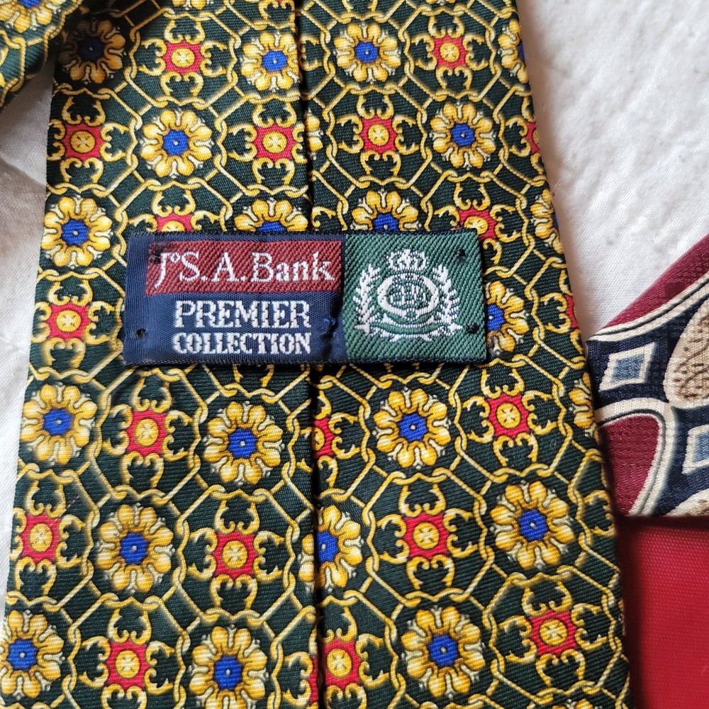 Jos A Bank Premier Collection Mens Silk Neckties Lot 3 Patterned Formal - Picture 5 of 7